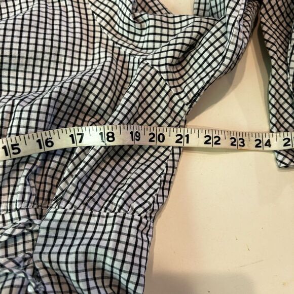 Anthropologie free generation black-and-white blouse- angel sleeves/laced waist - Picture 5 of 7